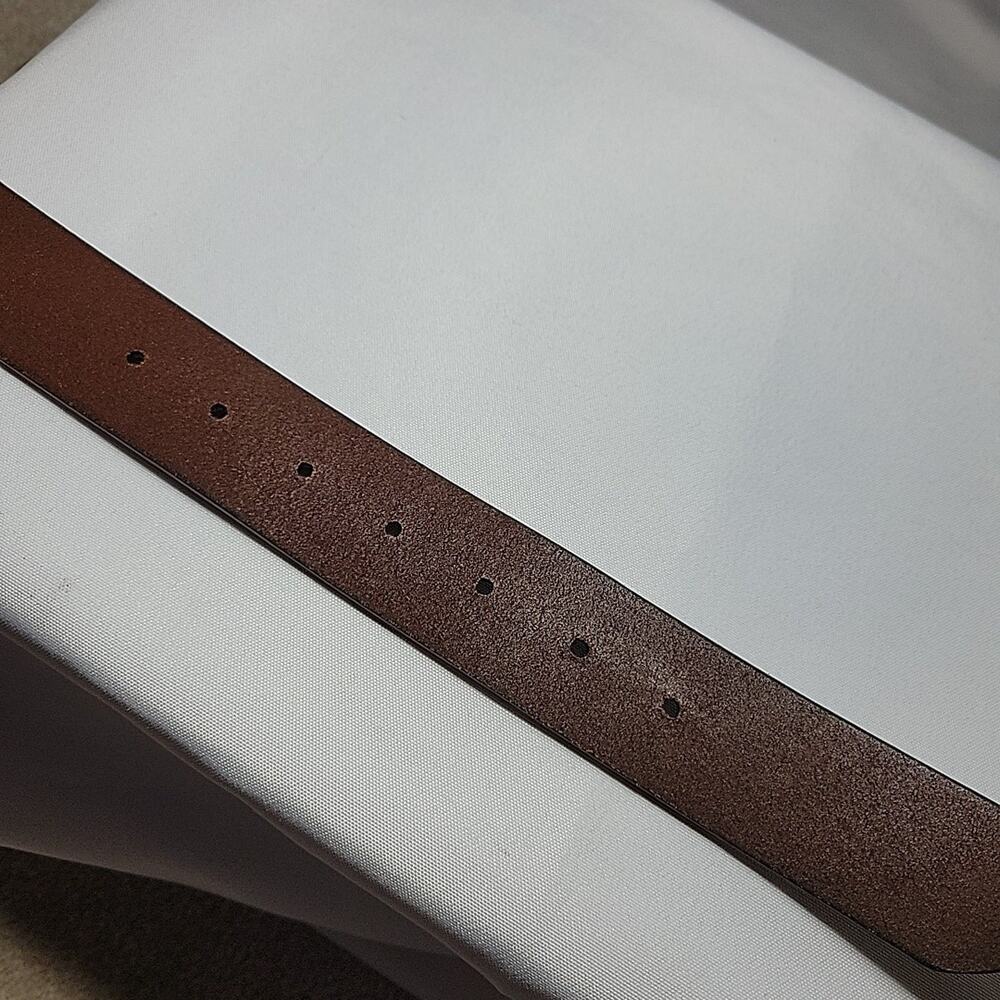 Wide Leather Women’s 1.5 inch wide Dark brown belt size M NEW Classic Staple - Picture 5 of 7